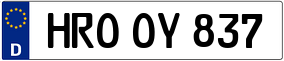 Trailer License Plate
